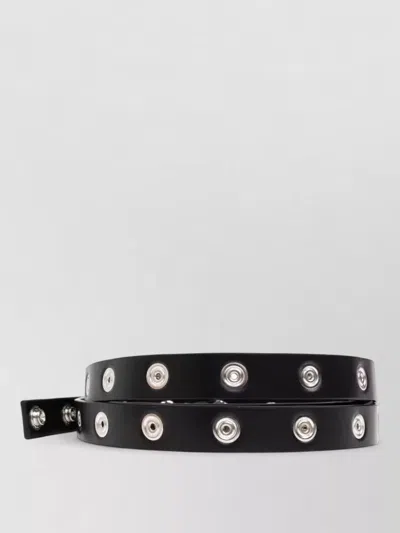 Attico Belt Adjustable Length Metal Hardware Studs In Black
