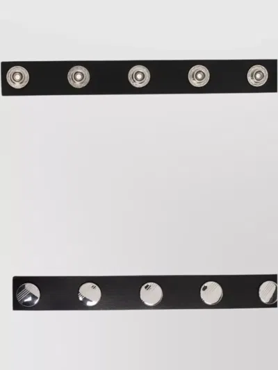 Attico Belt Adjustable Length Metal Hardware Studs In Black
