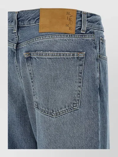 Haikure Korea Nordic Straight Leg Jeans Trousers In Blue
