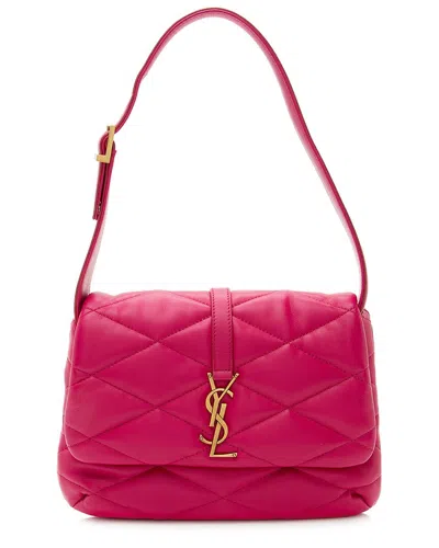 Saint Laurent Pink Lambskin Le 57 Hobo (authentic Pre-loved) In Red