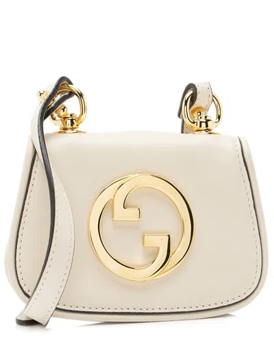 Gucci White Leather Blondie Card Case On Strap (authentic Pre-loved)
