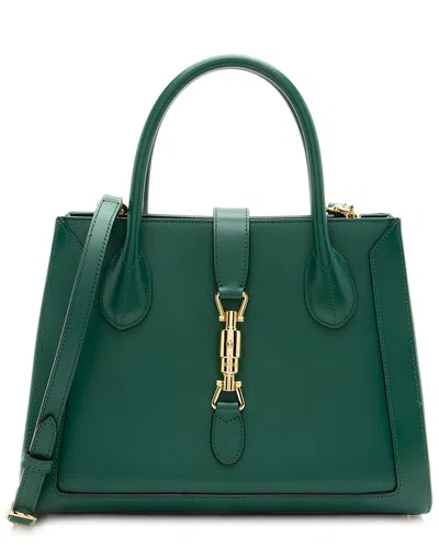 Gucci Green Calfskin Jackie 1961 Medium Tote (authentic Pre-loved) In Green