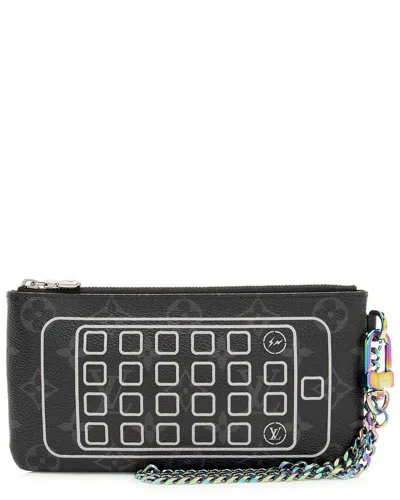 Pre-owned Louis Vuitton Black Coated Canvas Flash Fragment Pouch (authentic Pre-loved)