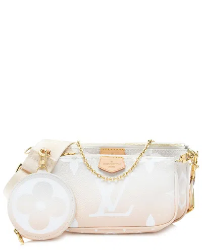 Pre-owned Louis Vuitton Pink Giant Monogram Coated Canvas By The Pool Multi-pochette Accessoires (authentic Pr