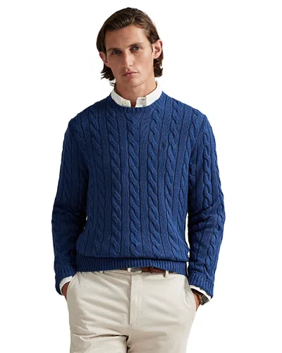 Polo Ralph Lauren Cable Knit Cotton Sweater In Blue