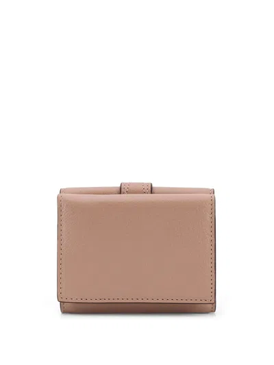 Chloé Paddington Embellished Textured-leather Cardholder In Brown