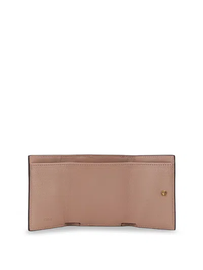 Chloé Paddington Embellished Textured-leather Cardholder In Brown