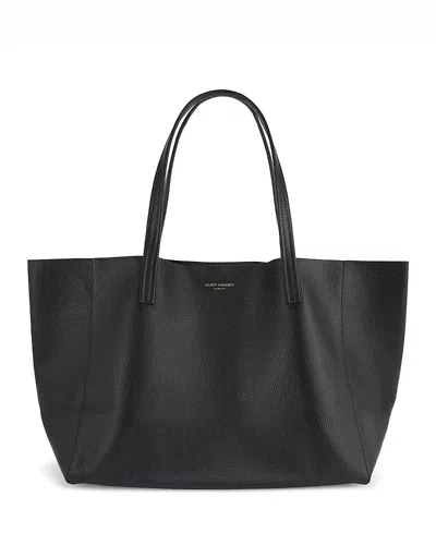 Kurt Geiger Violet Large Leather Shopper Tote In Black