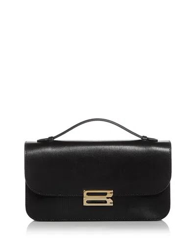 Victoria Beckham Mini Dorian Leather Shoulder Bag In Black