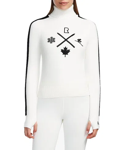 Rudsak Elizabeth Knit Ski Motif Turtleneck In White