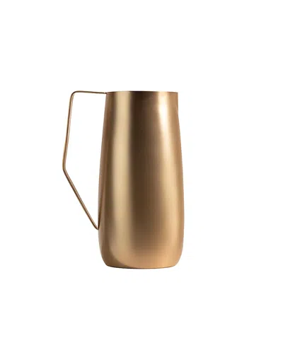 The Collective Home Artisan Brass Pitcher In Gold
