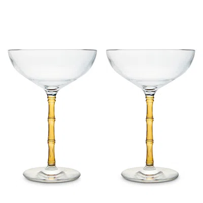 La Doublej Bamboo Coupe Set Of 2 In Transparent