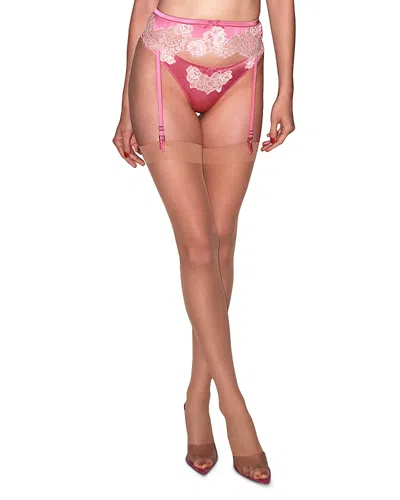 Fleur Du Mal Juliet Lace Garter Belt In Pink