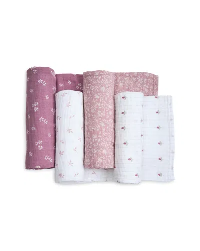 Aden And Anais Girls' Cotton Muslin Swaddle Blankets, 4 Pack In Brown