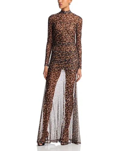 Black Halo Scarlett Gown In Brown