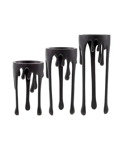 Surya Castellana Candleholder, Set Of 3 In Black