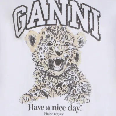 Ganni Leopard Print Relaxed Jersey T-shirt In Rosa
