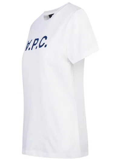 Apc A.p.c. T-shirt Vpc Maxi Logo Bianca In White
