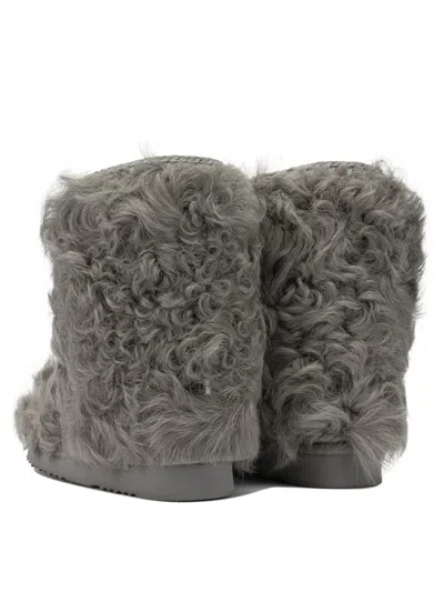 Mou Eskimo 18 Checkiang Fur Boots In Gray