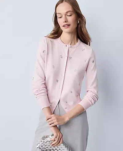 Ann Taylor Petite Crystal Embellished Ann Cardigan