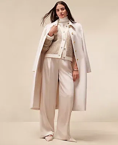 Ann Taylor The Petite Straight Trouser In White