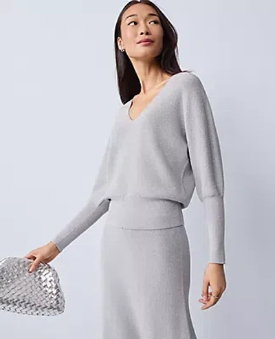 Ann Taylor Petite Metallic Ribbed Sweater