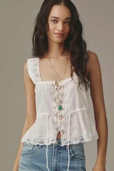 Rahi Sleeveless Lace Inset Top In Multi