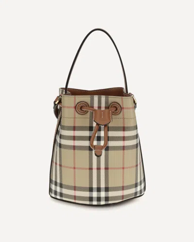 Burberry Printed Canvas Check Bucket Bag In Multi