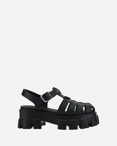 Prada Rubber Logo Chunky-sole Fisherman Sandals In Multi