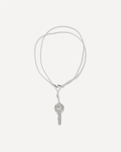 Mm6 Maison Margiela Key Pendant Necklace In Metallic