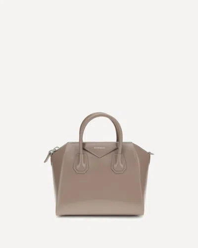 Givenchy Gray Calf Leather Bos Taurus Shoulder Bag In Brown