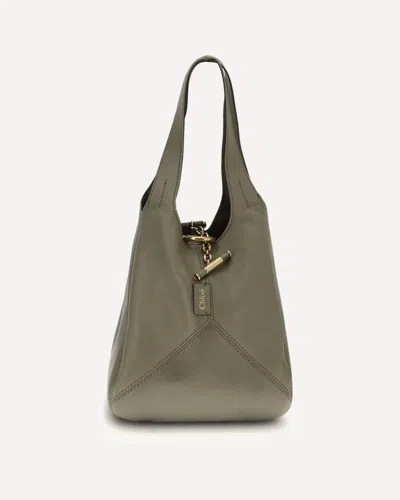 Chloé Green Calf Leather Bos Taurus Shoulder Bag In Green