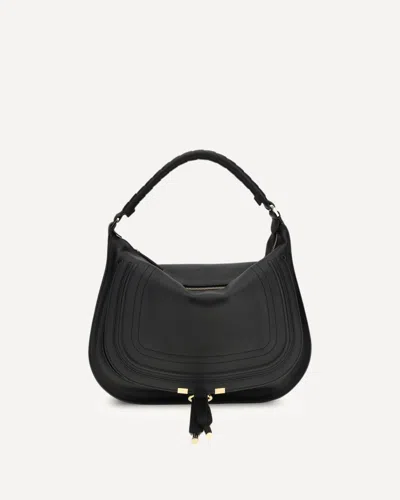 Chloé Black Calf Leather Bos Taurus Shoulder Bag In Black