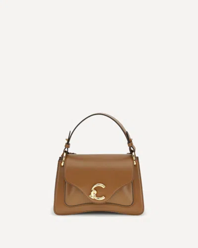 Coccinelle Brown Calf Leather Bos Taurus Handbag In Brown
