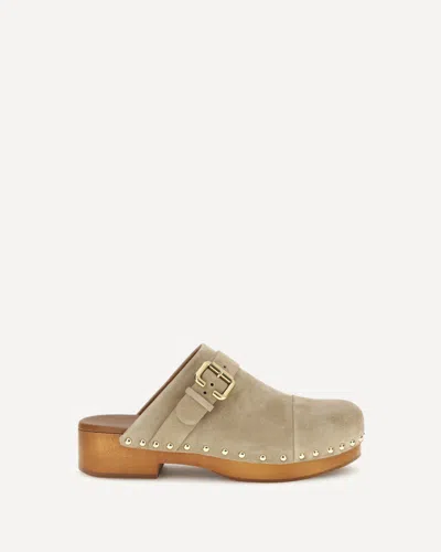 Chloé Beige Calf Leather Bos Taurus Clogs In Sand