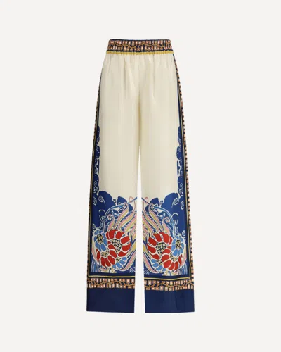 La Doublej Printed Silk-twill Wide-leg Pants In Multi