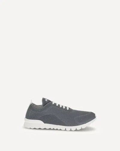 Kiton Fits Mesh Sneakers Pull Tab Rubber Sole In Gray