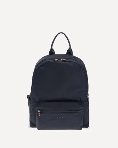 Kiton Zip-pocket Backpack In Blue