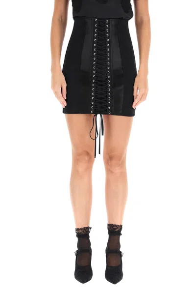 Dolce & Gabbana Jacquard Pencil Skirt In Black