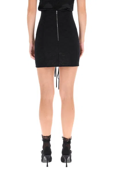 Dolce & Gabbana Jacquard Pencil Skirt In Black