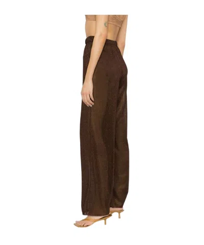Oseree Beaded Detail Trousers In Brown