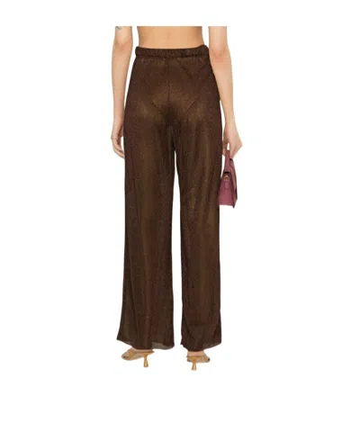 Oseree Beaded Detail Trousers In Brown