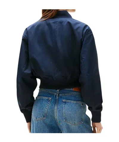 Tommy Hilfiger Water Repellent Relaxed Short Bomber Jacket In Blue