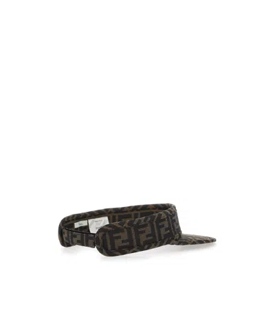 Fendi Visor Flat Brim In Brown