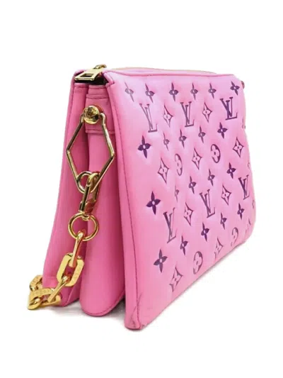 Pre-owned Louis Vuitton Pm Monogram-pattern Leather Shoulder Bag In Pink