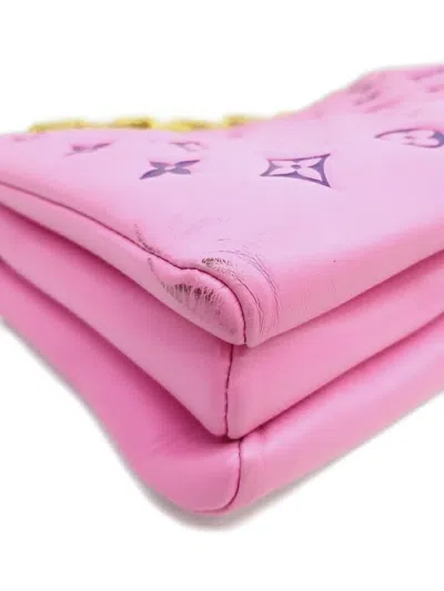 Pre-owned Louis Vuitton Pm Monogram-pattern Leather Shoulder Bag In Pink