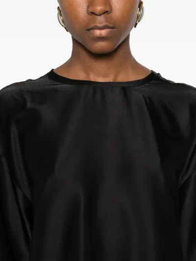 Silkylicious Dana Satin Set In Black