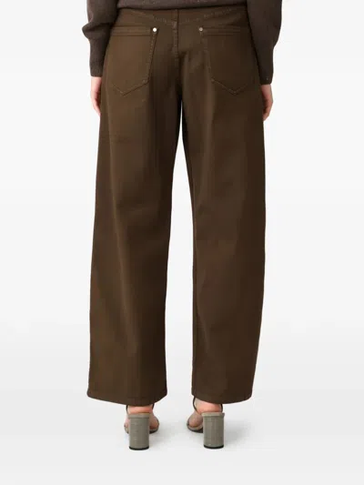 Brunello Cucinelli Wide-leg Trousers In Brown