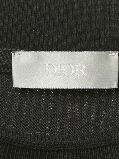 Pre-owned Dior Logo-embroidered T-shirt In Black
