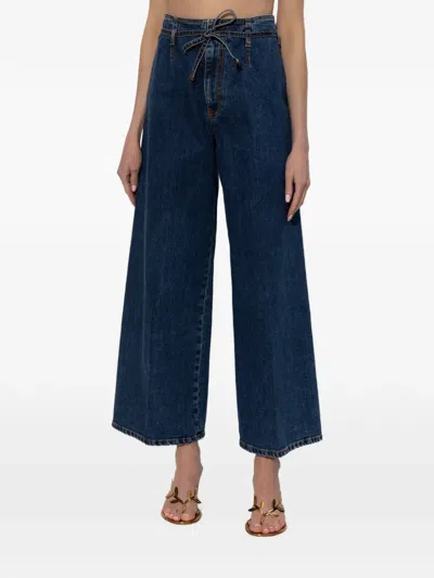 Etro Logo-embroidered Jeans In Blue